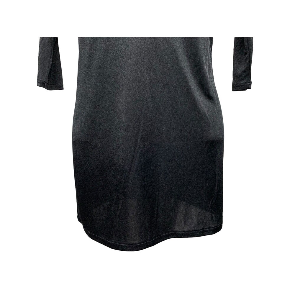 A/X Armani Exchange Women's size S/M Black Beaded Draped Back Dress 3/4 Sleeve - Picture 9 of 10